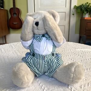 VTG 90s Mango Teddy Bear Co.‎ “Nick” Peek-a-Boo Plush 14" Jointed Bow Tie Rare
